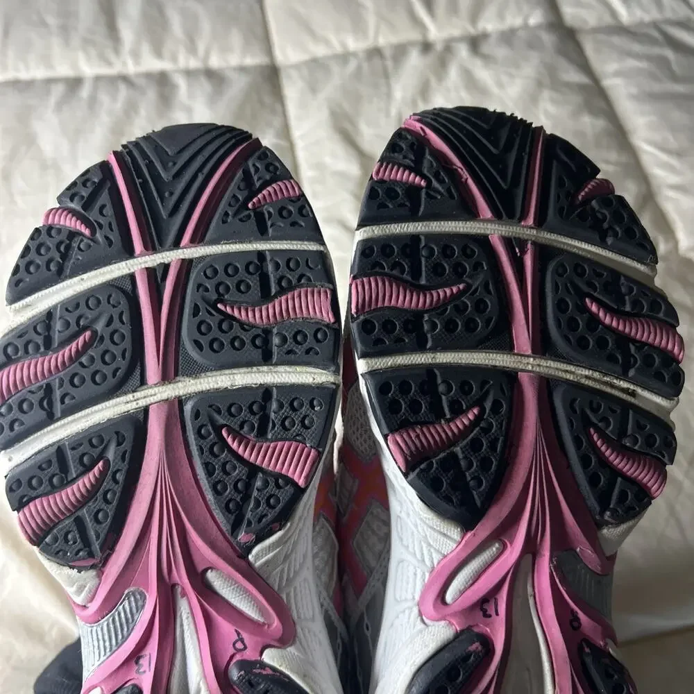 Women Asics Gel Galaxy 4 Size 8 Running Shoes Athletic White Pink